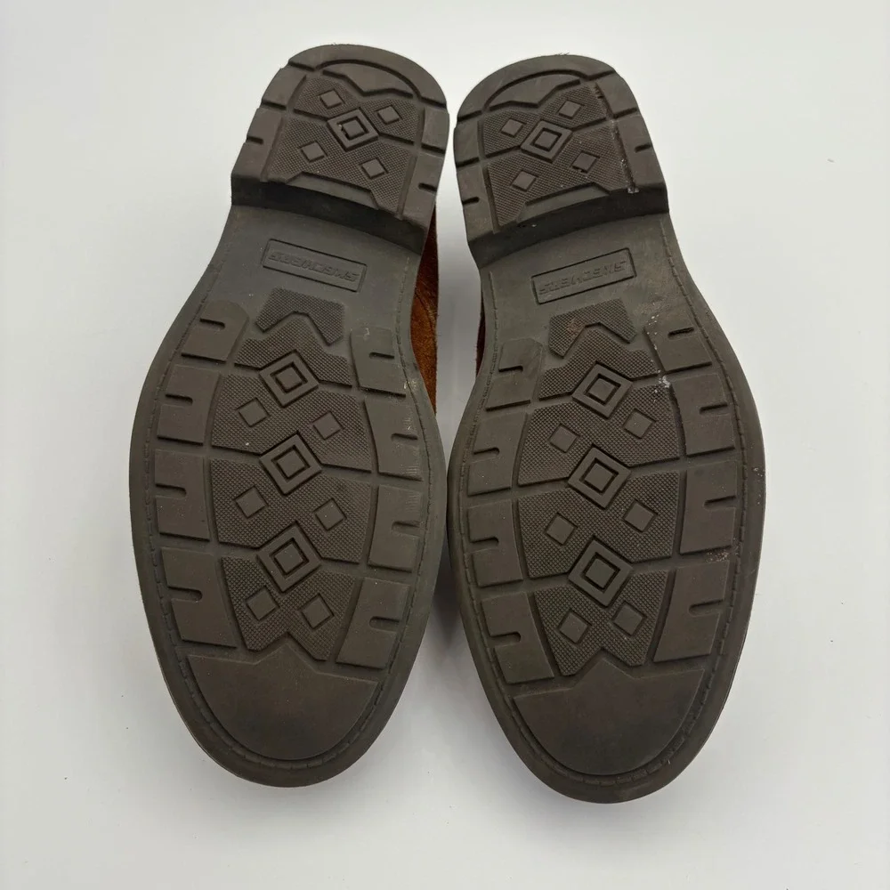 Skechers Oxford Shoes Mens 13 Brown‎ Excellent Y2K Chunky Suede 62338